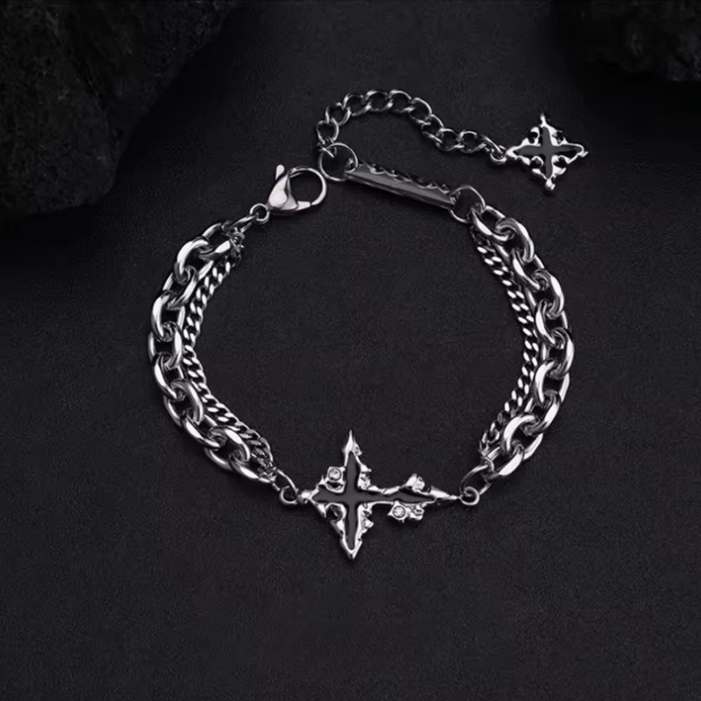 Flame Cross Bracelet